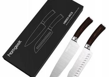 2 noże HOMGEEK szefa kuchni i nóż santoku na sprzedaż  Włocławek