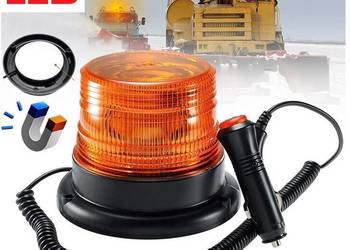 Używany, Lampa Ostrzegawcza LED 12V 24V na MAGNES pod Zapalniczkę Sygnalizator Diody na sprzedaż  Rawa Mazowiecka