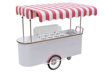 Wózek gastronomiczny | Wózek do lodów | Mobilna gastronomia, używany na sprzedaż  Łódź