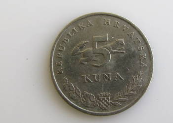 Moneta 5 Kuna  Kun 1994 r ( Chorwacja ) na sprzedaż  Olecko