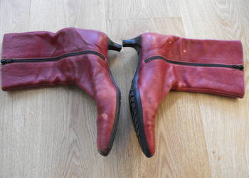 Czerwone kozaki COACH 38/39 24.5cm Skóra* botki buty wysokie na sprzedaż  Białystok