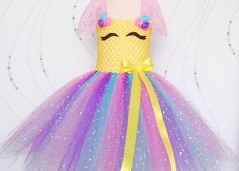 Sukienka przebranie Unicorn jednorożec kolorowa urodziny bal na sprzedaż  Ustka
