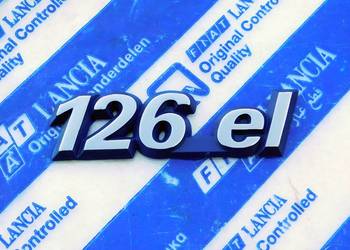 NOWY emblemat znaczek logo napis 126el Fiat 126p 126 el elegant ORYGINAŁ na sprzedaż  Tarnów