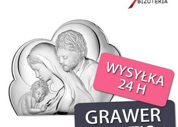 ankabizuteria.pl Obrazek Święta Rodzina - srebrny obrazek w na sprzedaż  Warszawa