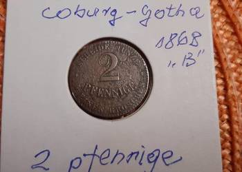 Używany, moneta Księstwa Saksonii-Coburg z 1868r na sprzedaż  Łomża