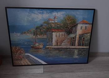 Używany, Obraz Miasteczko Chorwackie w ramie na sprzedaż  Chorzów