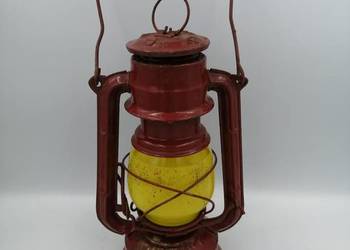 Stara Polska lampa naftowa JUPITER-1 żółty klosz na sprzedaż  Borów