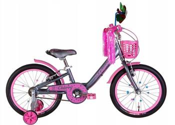 Rower Dziecięcy dla Dziewczynki Rowerek 16 cali ciemnoszaro-, używany na sprzedaż  Skawina