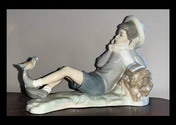 Figurka Lladro. Chłopca z ptakiem. Hand Made in Spain/ ręczn, używany na sprzedaż  Gdańsk