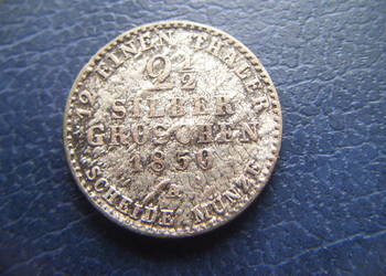 Stare monety 2 1/2  grosza 1850 Prusy Niemcy srebro destrukt na sprzedaż  Lesko