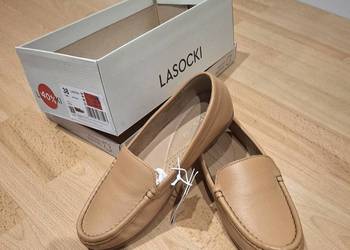 Mokasyny damskie, skóra, nowe - Lasocki. Rozmiar 38 na sprzedaż  Tychy