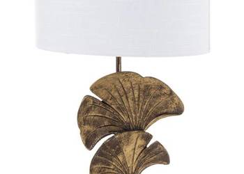 Lampka nocna liść miłorzębu z białym abażurem na sprzedaż  Limanowa