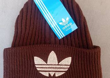 Brązowa nowa czapka Adidas na sprzedaż  Lubartów