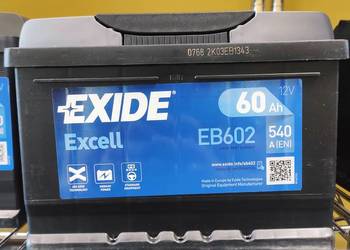 Akumulator Exide Excell 60Ah 540A EB602 EN PRAWY PLUS na sprzedaż  Warszawa