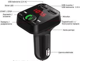 NOWY transmiter FM USB Bluetooth do zapalniczki na sprzedaż  Zamość