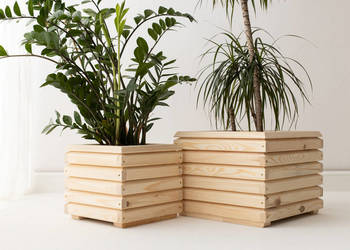 Używany, Zestaw 2 donic 3D, osłon tarasowych ogrodowych drewnianych na sprzedaż  Kalety