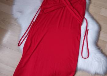 Czerwona sukienka na szerokich ramiączkach midi roz. S/M na sprzedaż  Olkusz