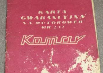 Używany, Komar Motorower MR 232 - karta gwarancyjna - 1967 rok na sprzedaż  Piekary Śląskie