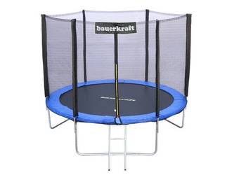 TRAMPOLINA BAUERKRAFT Z SIATKĄ ORAZ DRABINKĄ 244-252CM na sprzedaż  Poznań