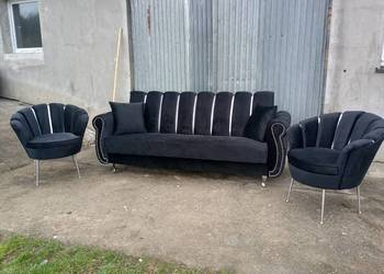 RATY komplet zestaw muszelka sofa 2x fotel chesterfield NOWY na sprzedaż  Warszawa