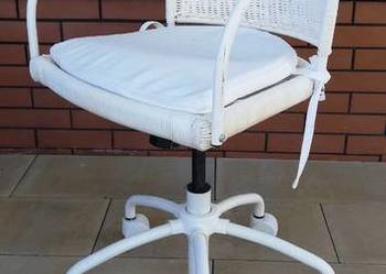 Krzesło biurowe białe metalowe Ikea fotel kręcony do biurka na sprzedaż  Sulbiny