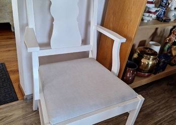 Krzesło białe z podłokietnikami Ikea na sprzedaż  Jelenia Góra