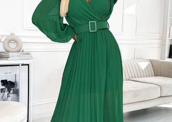 jokastyl KLARA plisowana sukienka zielona rozm UNI 414, używany na sprzedaż  Częstochowa