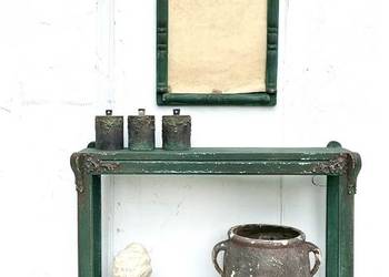 Konsolka z lustrem vintage zieleń shabby chic na sprzedaż  Przeworsk