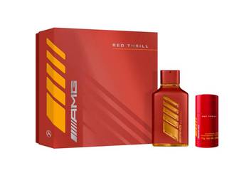 MERCEDES meski zestaw prezent AMG RED THRILL dezodorant 75g perfumy 100ml na sprzedaż  Ruda Śląska