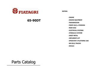 Katalog części Fiat Fiatagri 65-90 60 90 DT EN INNY MODEL na sprzedaż  Szamotuły