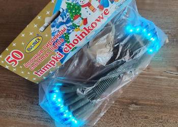 Niebieskie lampki choinkowe 50 szt., 5 m dekoracji na sprzedaż  Katowice