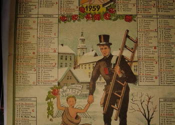Kalendarz strazacki kominiarski 1959r, używany na sprzedaż  Bielsko-Biała