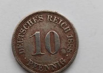 Moneta 10 Pfennig 1888 na sprzedaż  Skoczów