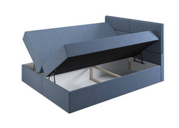 Łóżko kontynentalne RIVER 160 x 200 materac + pojemnik, używany na sprzedaż  Ciechocinek