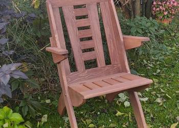 Krzesło ogrodowe drewniane składane, tarasowe X lamel nr 8 na sprzedaż  Kalety