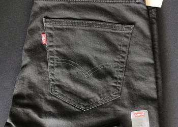 Levis 512 MĘSKIE CZARNE jeansy elastyczne W34 L32 NOWE na sprzedaż  Łódź
