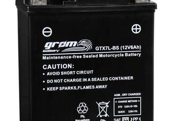 Akumulator GROM GTX7L-BS YTX7L-BS 12V 6Ah 120A P+ na sprzedaż  Zgierz