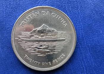 Stare monety 25 pens 1977 Wyspy Tristan da Cunha na sprzedaż  Lesko