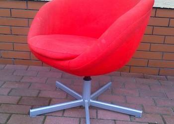 Krzesło obrotowe IKEA SKRUVSTA, czerwone fotel do biurko na sprzedaż  Sulbiny