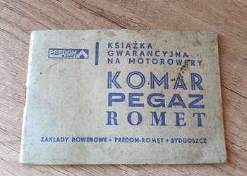 Książka gwarancyjna na motorower Komar 2331 Pegaz Romet ZZR, używany na sprzedaż  Rzeszów