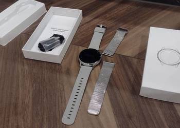 Smartwatch zegarek bluetooth srebrny pasek+ bransoletka, używany na sprzedaż  Mielec