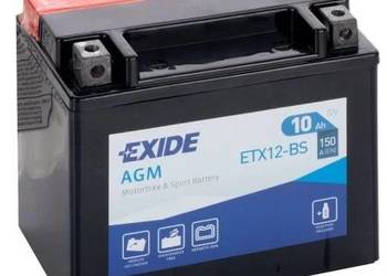 Akumulator motocyklowy EXIDE ETX12-BS YTX12-BS 12V 10Ah 150A na sprzedaż  Gdynia