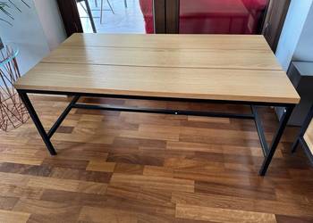 Używany, Stolik kawowy ława Tebstrup JYSK loft dąb 60x110x45 czarny metal na sprzedaż  Dąbie