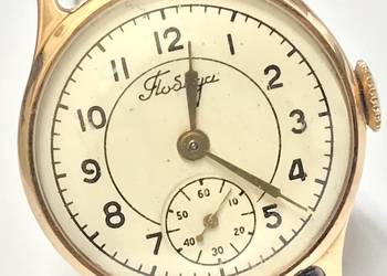 POBIEDA Złoty zegarek męski 585 14K pasek VINTAGE na sprzedaż  Warszawa