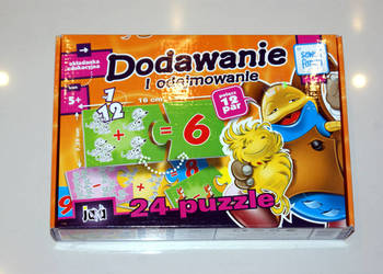 Dodawanie i odejmowanie - puzzle edukacyjne na sprzedaż  Warszawa