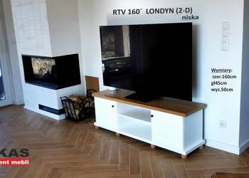 Śliczna Komoda RTV  Niska  `LONDYN ` Biały Dąb Lakierowany Producent BEKAS na sprzedaż  Lublin