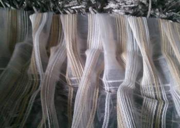 Firana organza krem prążki 220-250 x 230 firanka organtyna, używany na sprzedaż  Radom