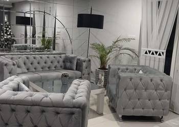 Sofa chesterfield fotele głęboki pik glamour producent na sprzedaż  Kalisz