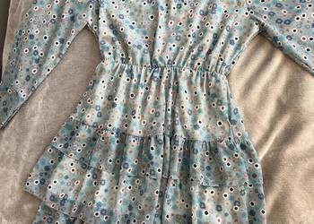 Sukienka rozkloszowana niebieska / turkusowa na sprzedaż  Jasło