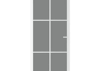 vidaXL Drzwi wewnętrzne, 83x201,5 cm, białe, szkło ESG i aluminium na sprzedaż  Warszawa